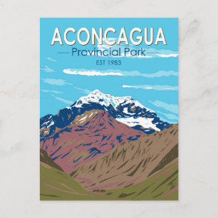 Aconcagua Provincial Park Argentina Travel Vintage Postcard