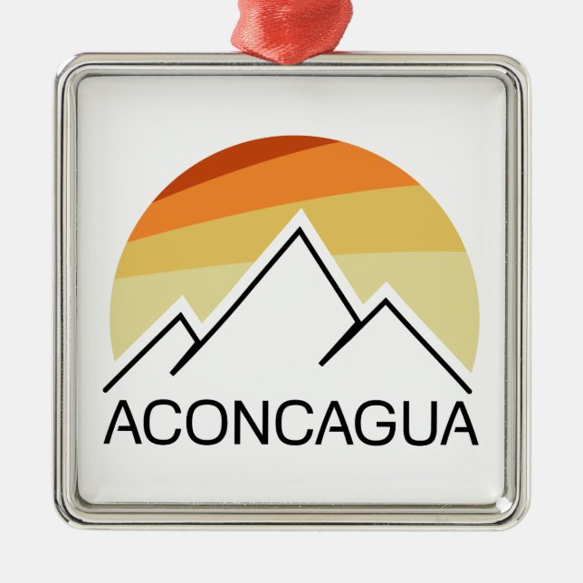 Aconcagua Retro Metal Ornament (Front)