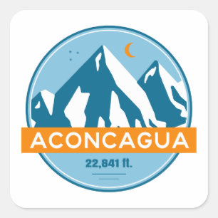 Aconcagua Stars Moon Square Sticker