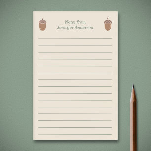 Acorn and Lines Post-it Notes