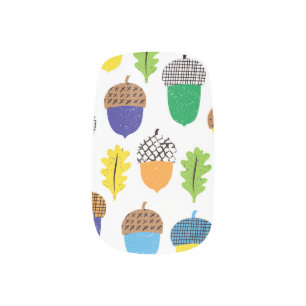 Acorn Autumn: Vintage Leafy Pattern. Minx Nail Art