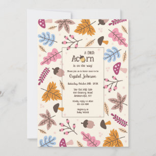 Acorn Baby Shower Invitation