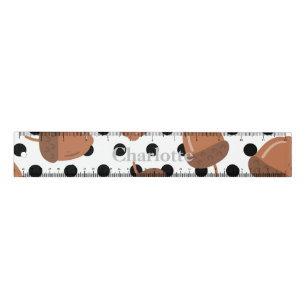 Acorn Black Dots Autumn Y2K Pattern  Ruler