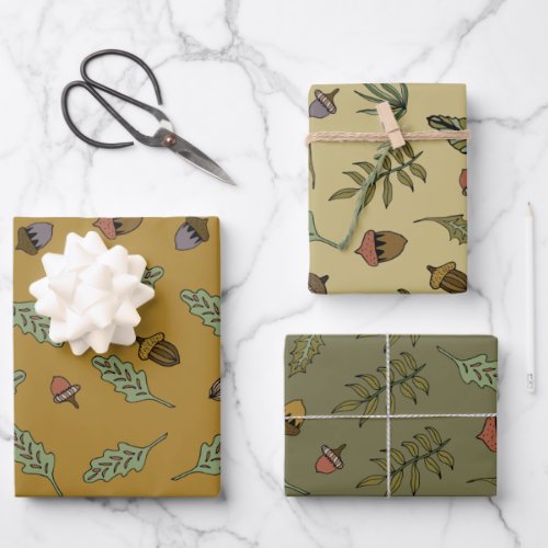 Acorn Bundle Wrapping Paper Sheets