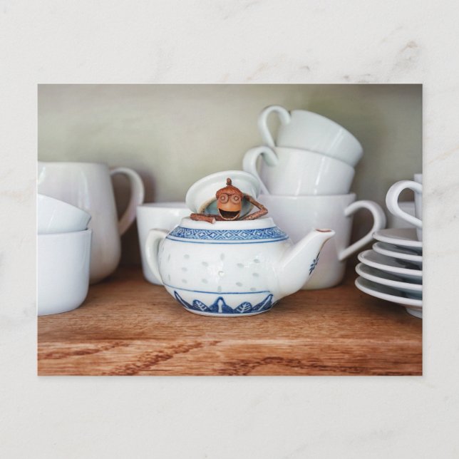 Acorn elf in the teapot postcard (Front)