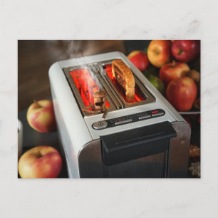 Acorn elf in the toaster postcard