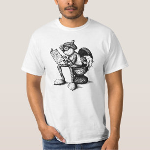 Acorn elf resting on the toilet and reading T-Shirt