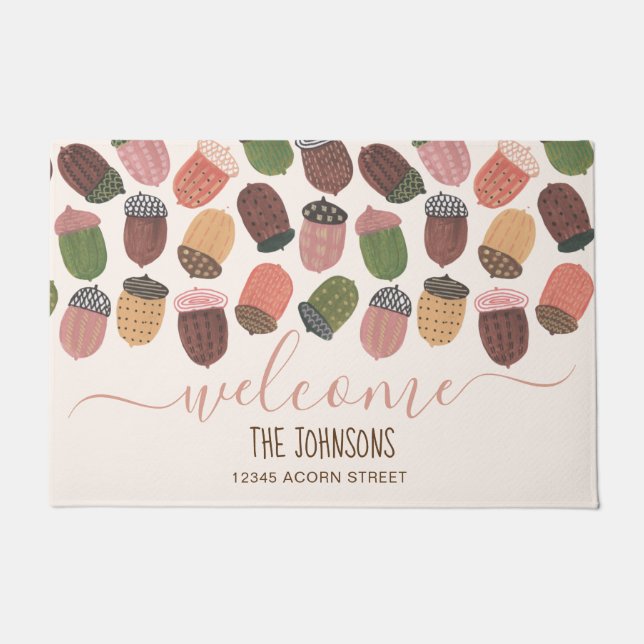 Acorn fall autumn  doormat (Front)