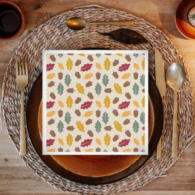 Acorn & Fall Leaves  Napkins (Acorn & Fall Leaves Napkins)