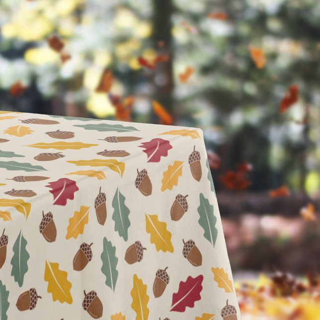 Acorn & Fall Leaves  Tablecloth (Acorn & Fall Leaves Tablecloth)