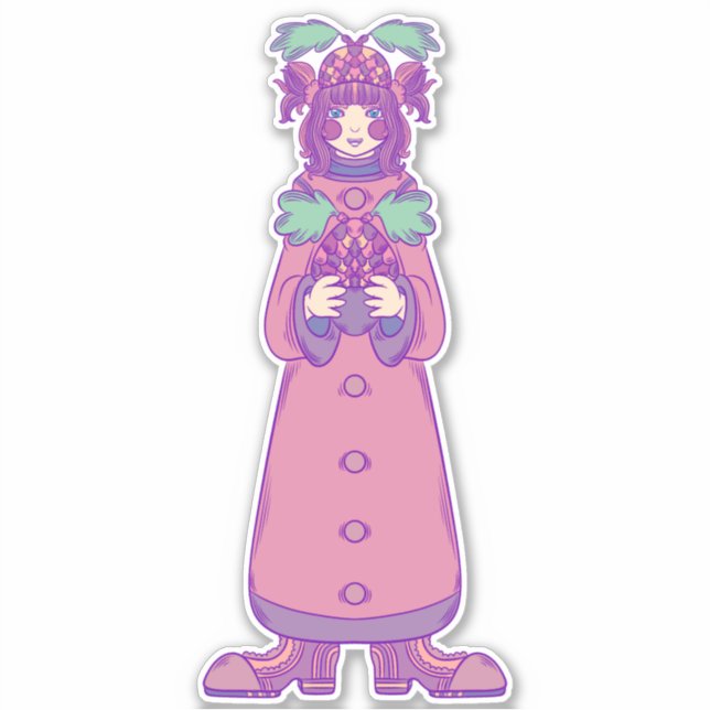 Acorn Girl Sticker (Front)