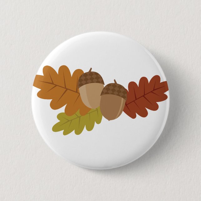 Acorn Leaves Button (Front)