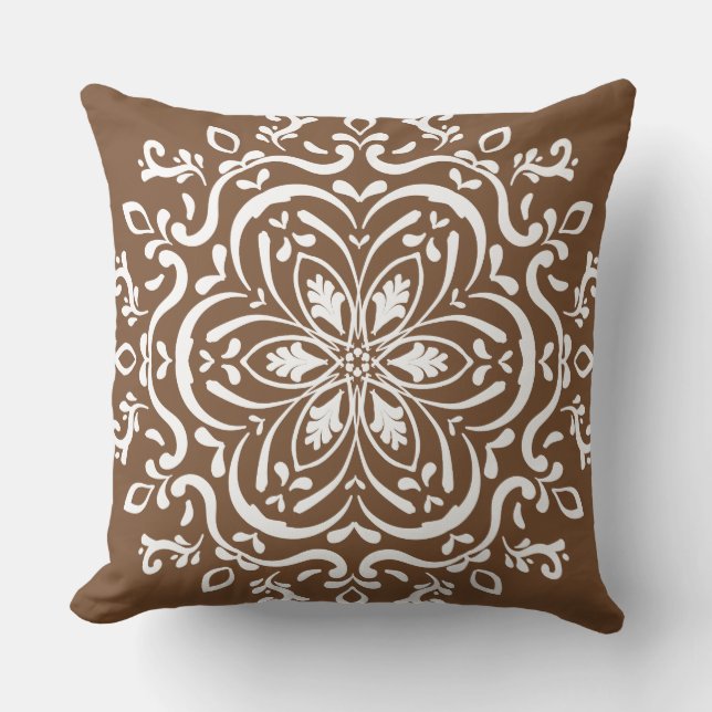 Acorn Mandala Outdoor Pillow (Front)