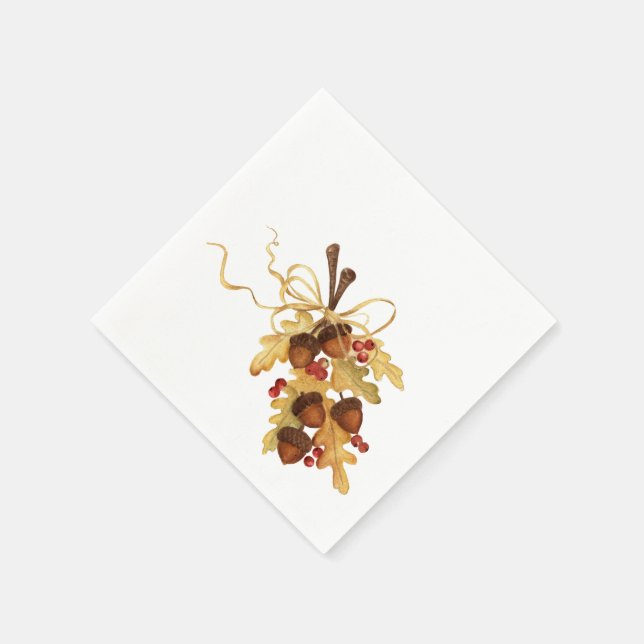 Acorn Paper Napkins (Corner)