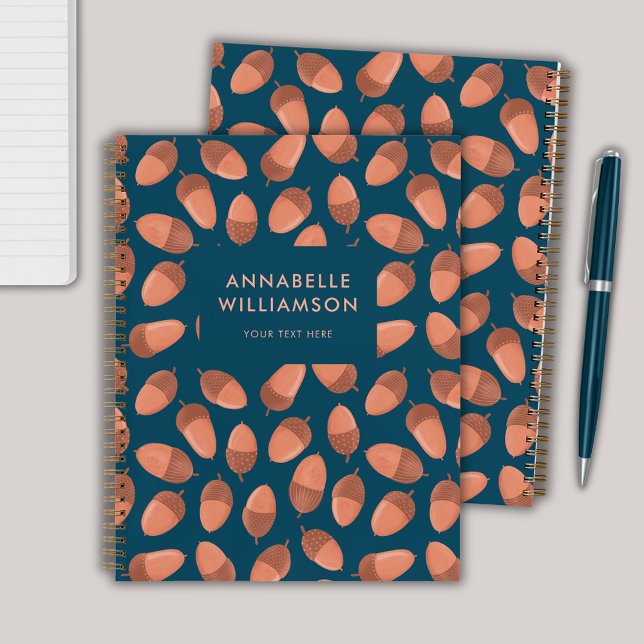 Acorn pattern personalized notebook (Acorn pattern personalized notebook journal)