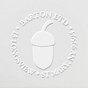 Acorn ROUND RETURN ADDRESS monogram envelope Embosser