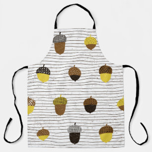 Acorn seamless pattern. Autumn surface decoration. Apron