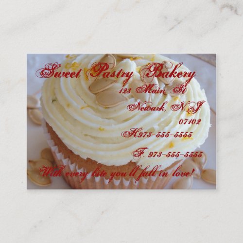 Acorn squash cupcake business card