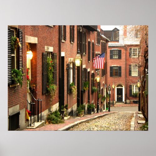 Acorn Street Photo Poster