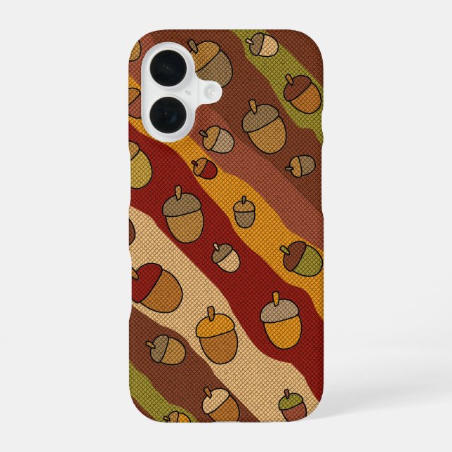 Acorn Stripes Pattern iPhone Case (Back)