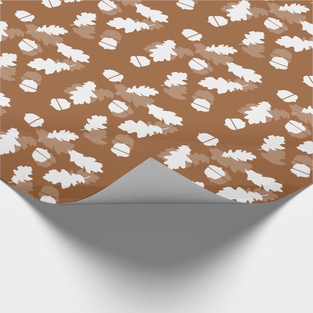 Acorn Wrapping Paper Masculine Gift Wrap for Men (Corner)