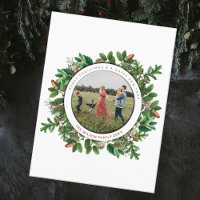 Acorn Wreath Family Photo Christmas & New Year