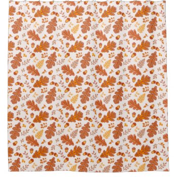 Acorns And Fall Leaves Shower Curtain by Redgeez_Corner at Zazzle