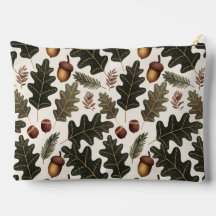 Acorns and Leaves Accessory Pouch Travel Bag
