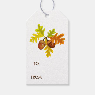 Acorns and Leaves Gift Tags