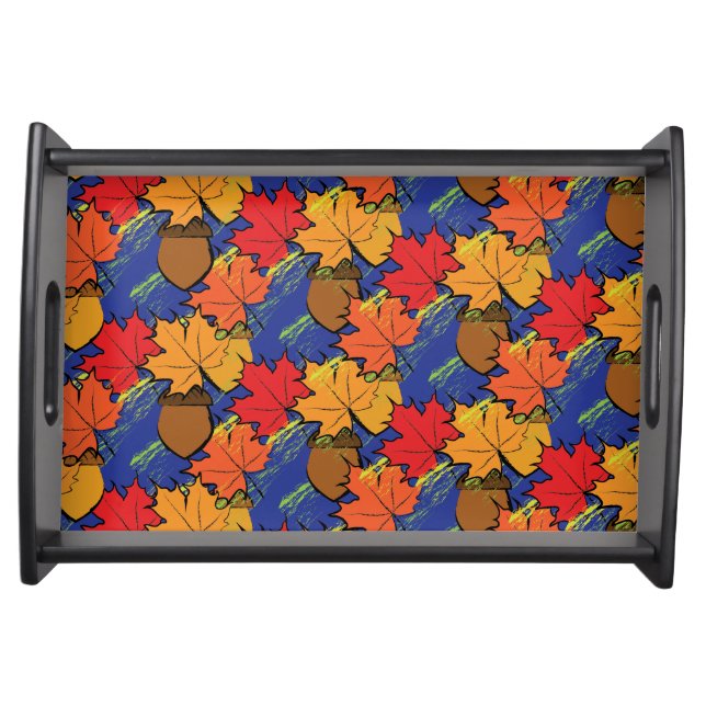 Acorns and leaves I Serving Tray (Front)