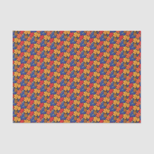 Acorns and leaves I Tissue Paper (Front)