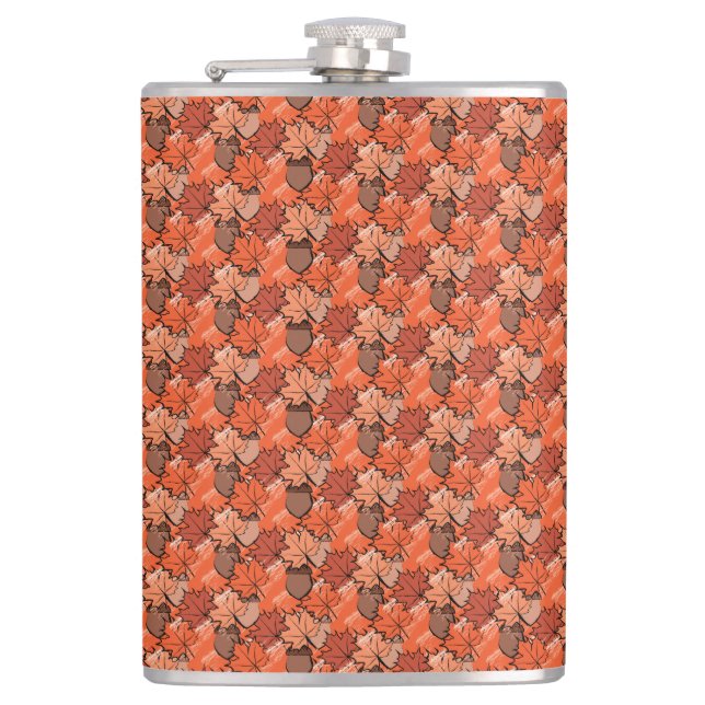 Acorns and leaves II Flask (Front)