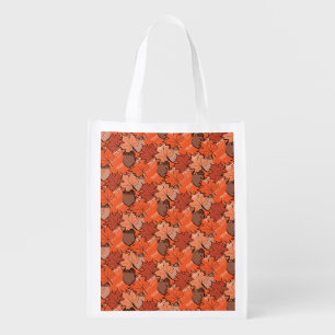 Acorns and leaves II Reusable Grocery Bag