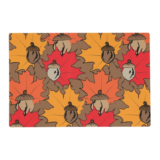 Acorns and leaves V Placemat (Front)