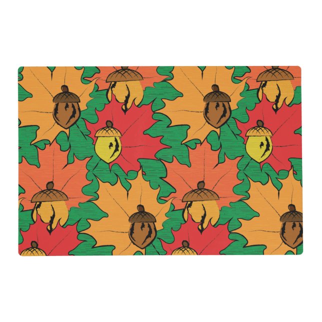 Acorns and leaves VI Placemat (Front)