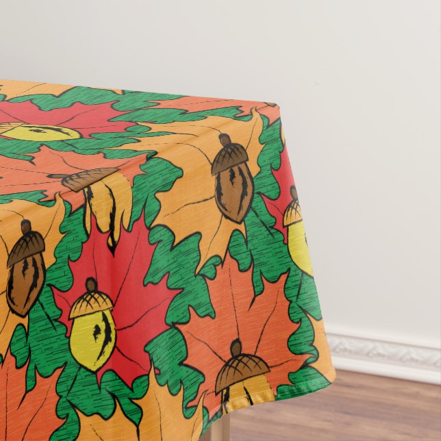 Acorns and leaves VI Tablecloth (In Situ)