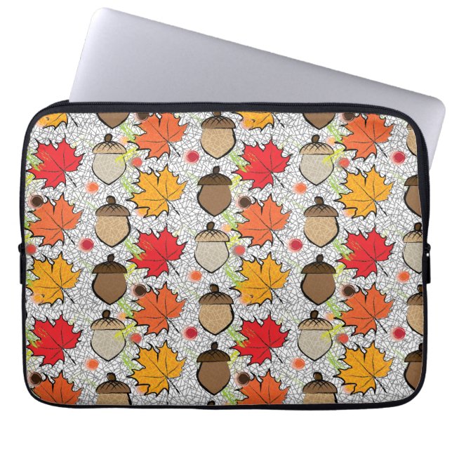 Acorns and leaves VII Laptop Sleeve (Front)