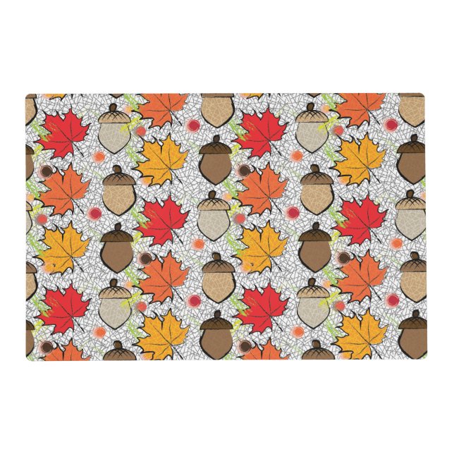 Acorns and leaves VII Placemat (Front)