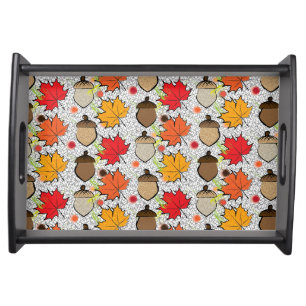 Acorns and leaves VII Serving Tray
