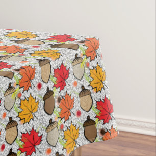 Acorns and leaves VII Tablecloth