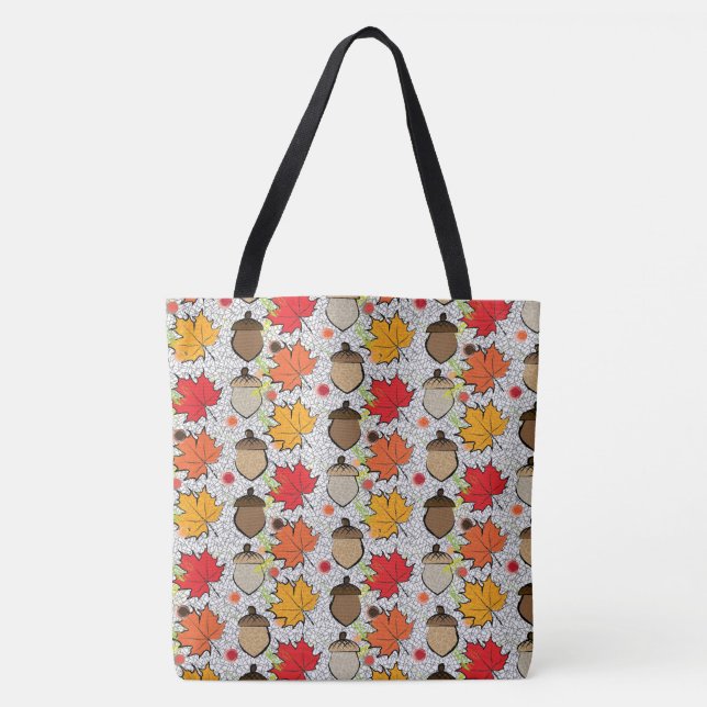 Acorns and leaves VII Tote Bag (Front)