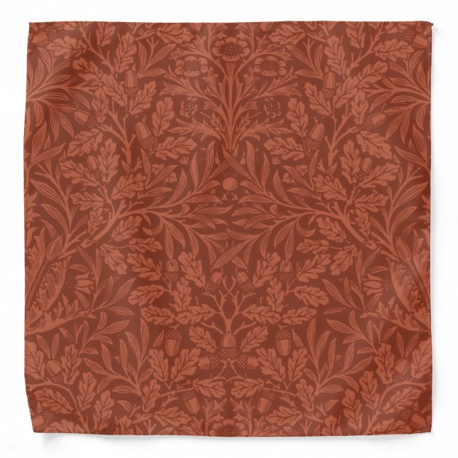 Acorns and Oak Leaves (by William Morris) Bandana (Front)
