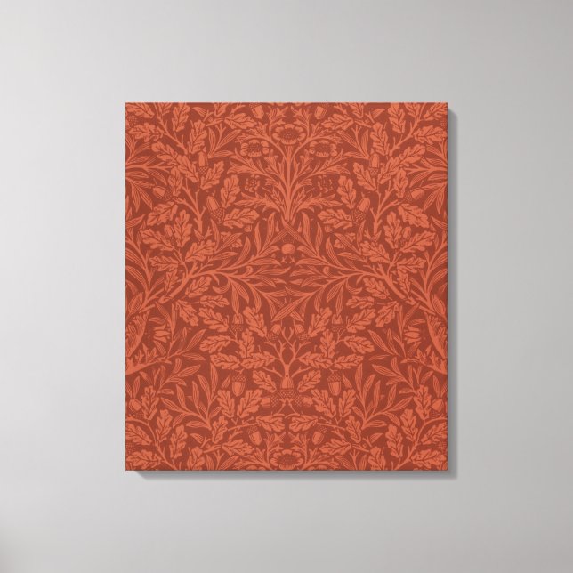 Acorns and Oak Leaves (by William Morris) Canvas Print (Front)