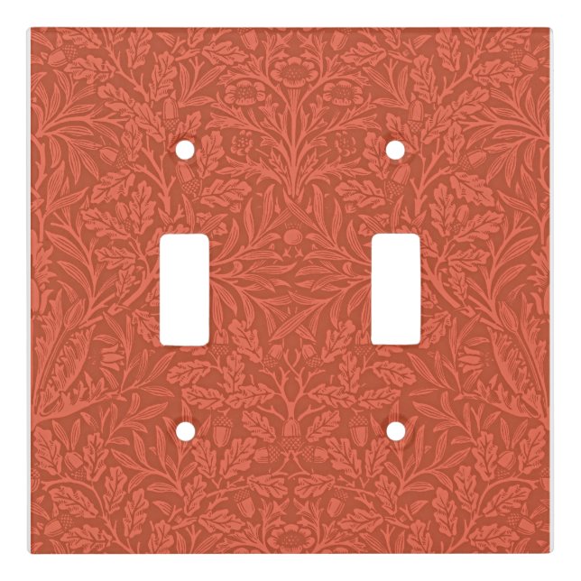Acorns and Oak Leaves by William Morris Light Switch Cover (Front)