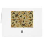 Acorns and oak leaves on ecru (Back Horizontal)