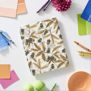 Acorns and oak leaves on off white iPad smart cover