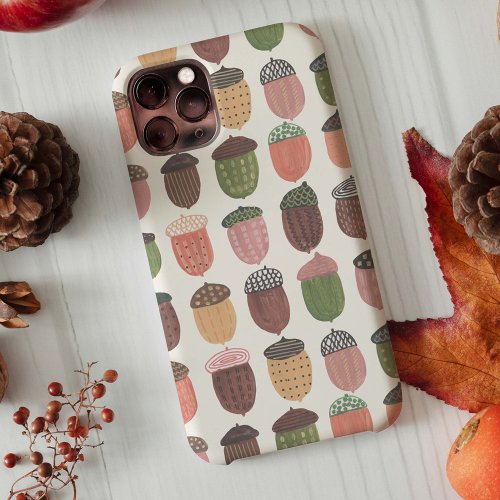 Acorns fall all_over print iPhone 13 case