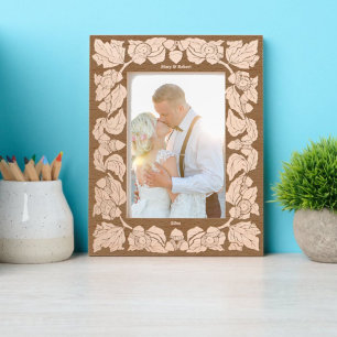 Acorns Oak Leaves Arts & Crafts Style Engraved Frames