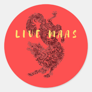 ACOTAR LIVE MAAS  CLASSIC ROUND STICKER