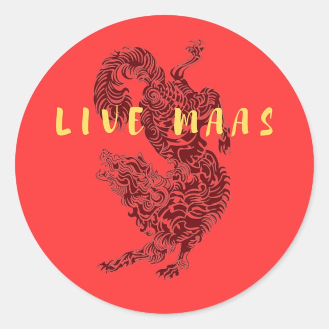 ACOTAR LIVE MAAS  CLASSIC ROUND STICKER (Front)